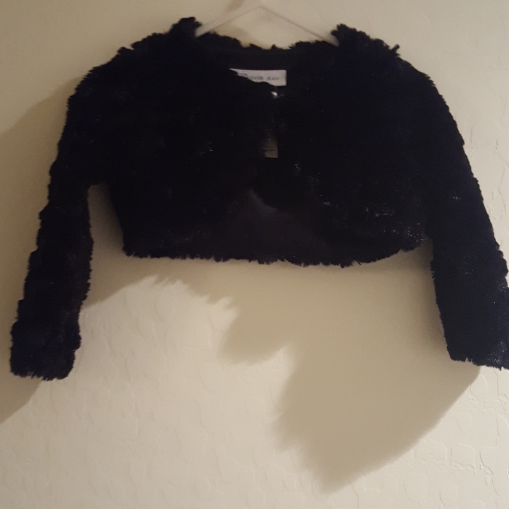 Bonnie Jean Faux Fur toddler shrug